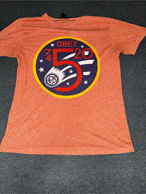 OBEY graphic tee Graphic Tee in Orange Size Medium